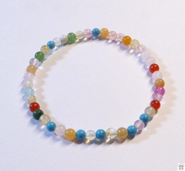 Kugelarmband Multicolor, 4mm